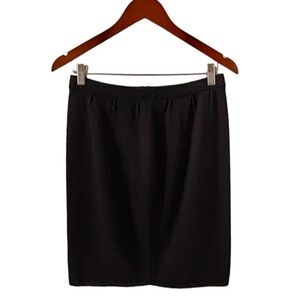 St. John Black Knit Pencil Skirt Size 6